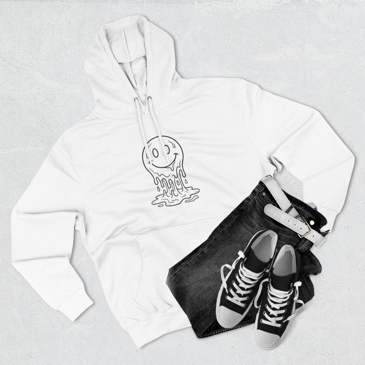 Melting Smile Hoodie — Gentle Soul Graphic Fleece Hoodie