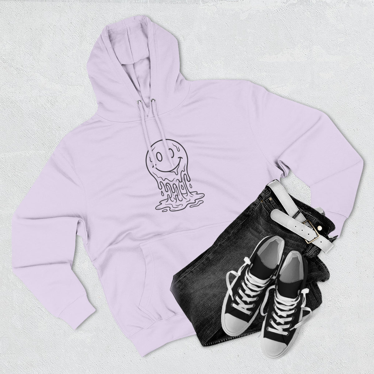 Melting Smile Hoodie — Gentle Soul Graphic Fleece Hoodie