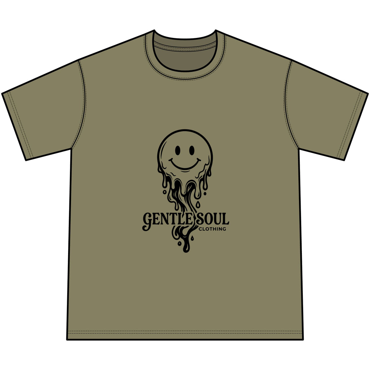 Vintage Dripping Smiley T-Shirt — Gentle Soul Graphic Tee