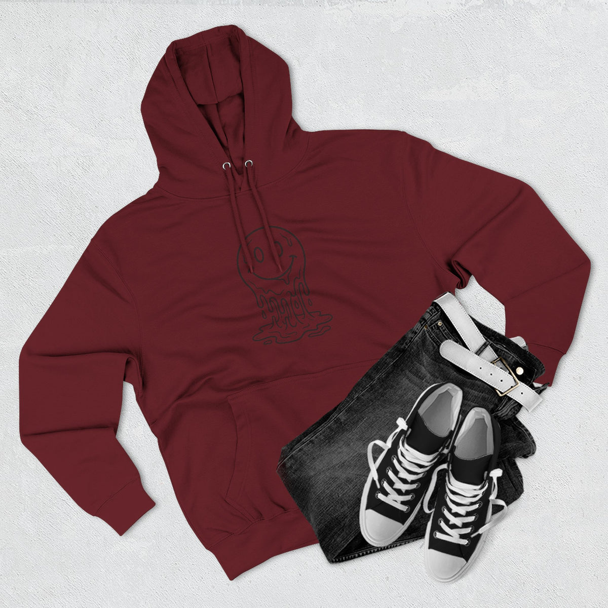 Melting Smile Hoodie — Gentle Soul Graphic Fleece Hoodie