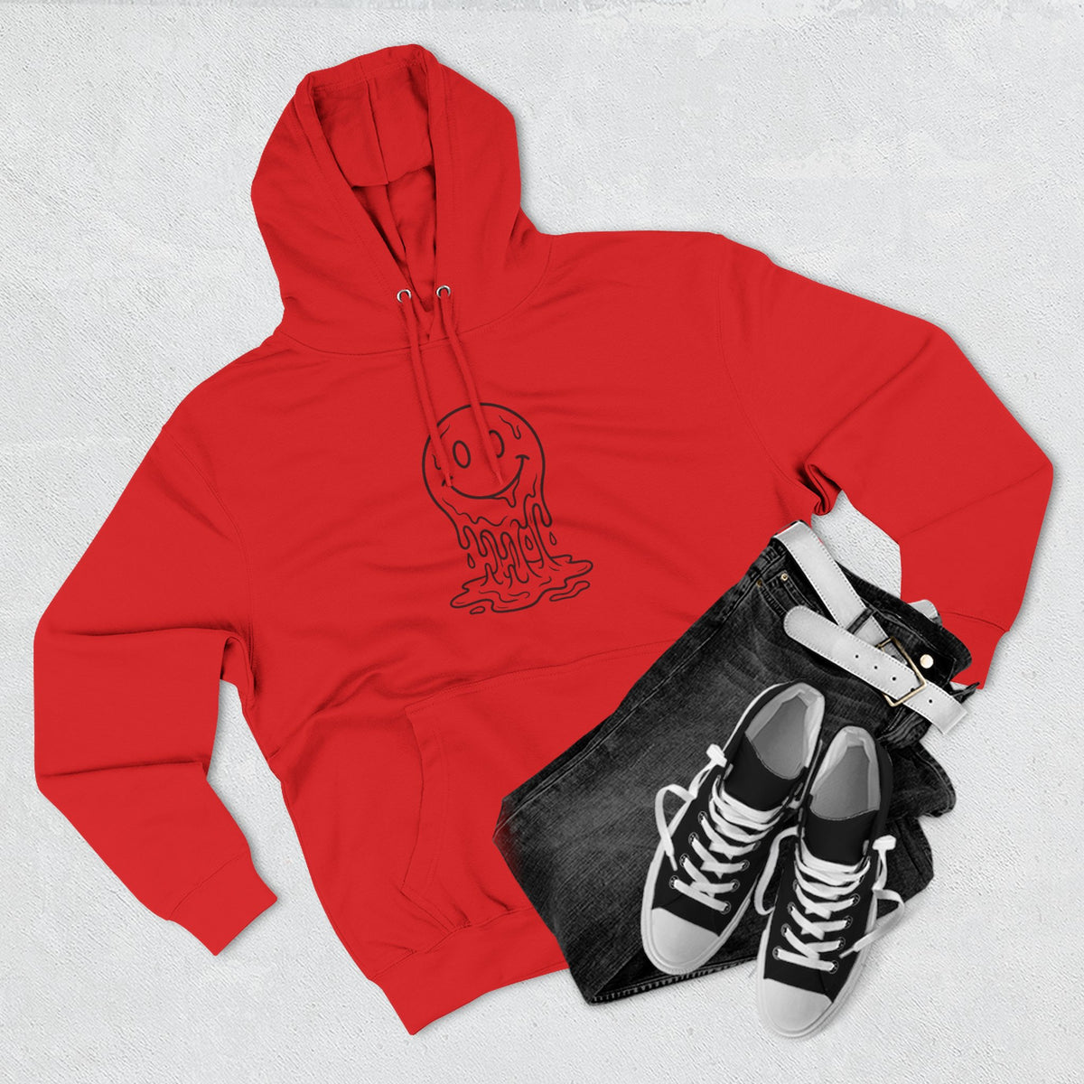 Melting Smile Hoodie — Gentle Soul Graphic Fleece Hoodie