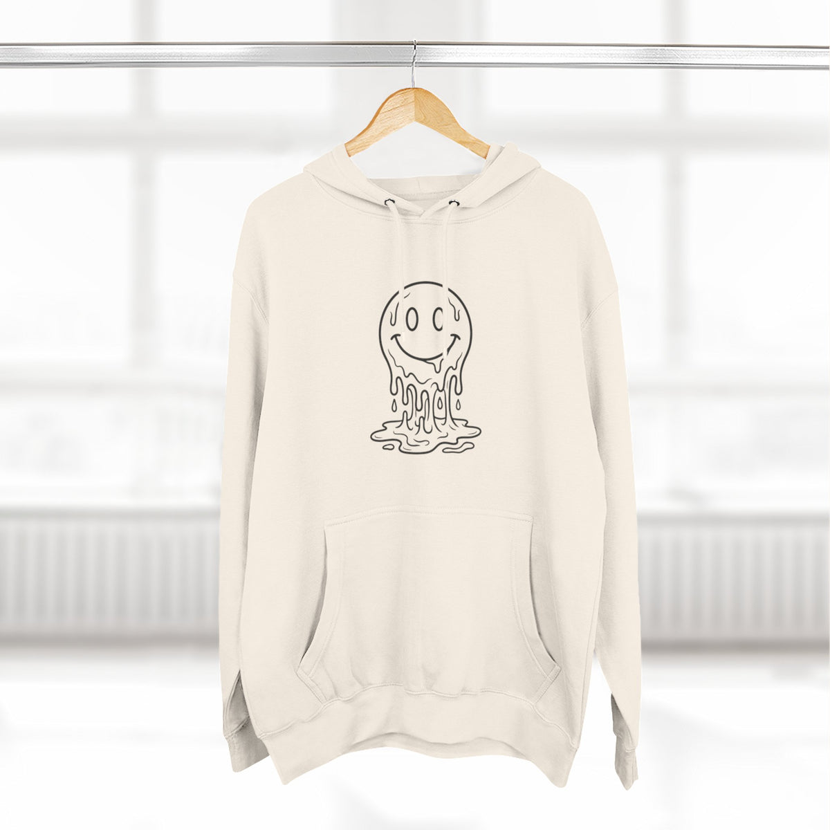 Melting Smile Hoodie — Gentle Soul Graphic Fleece Hoodie