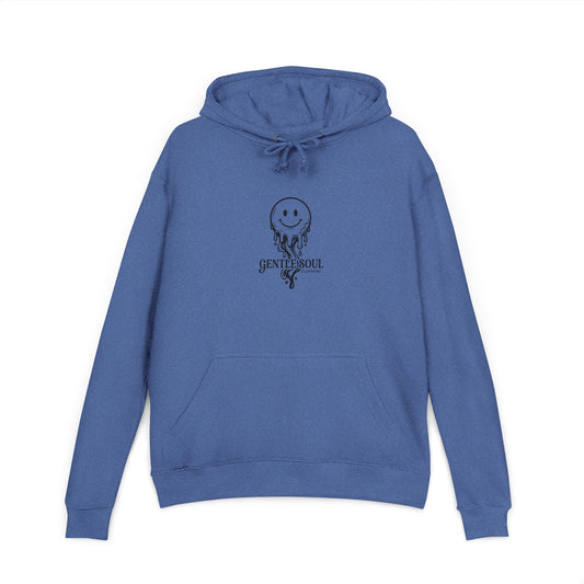 Drippy Smiley Hoodie — Melting Smile Graphic Sweatshirt