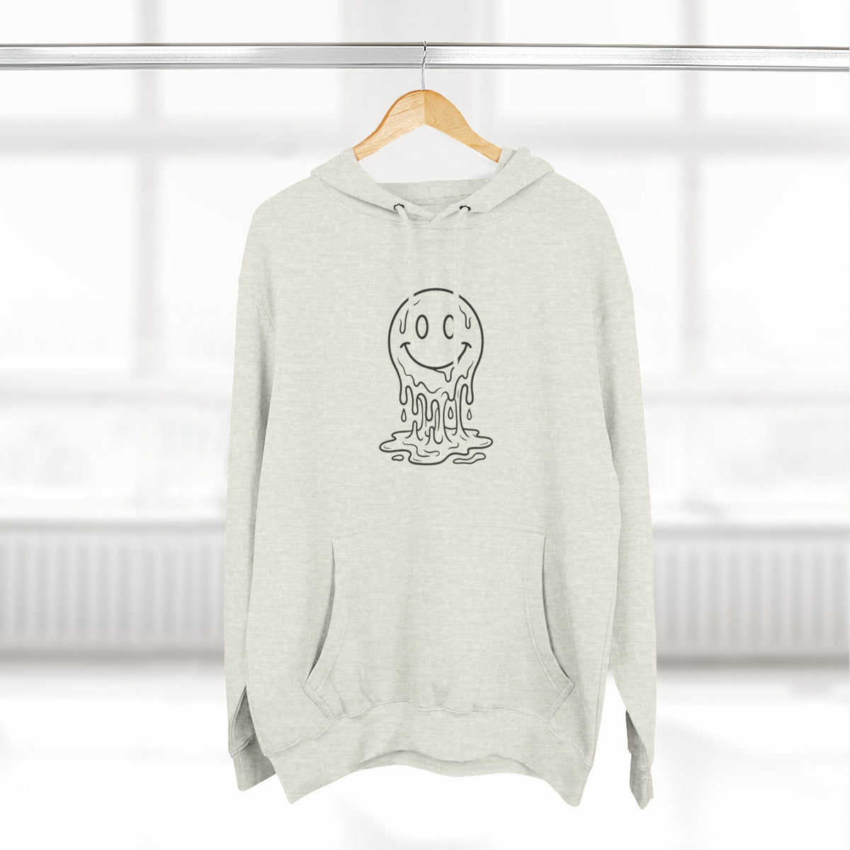 Melting Smile Hoodie — Gentle Soul Graphic Fleece Hoodie