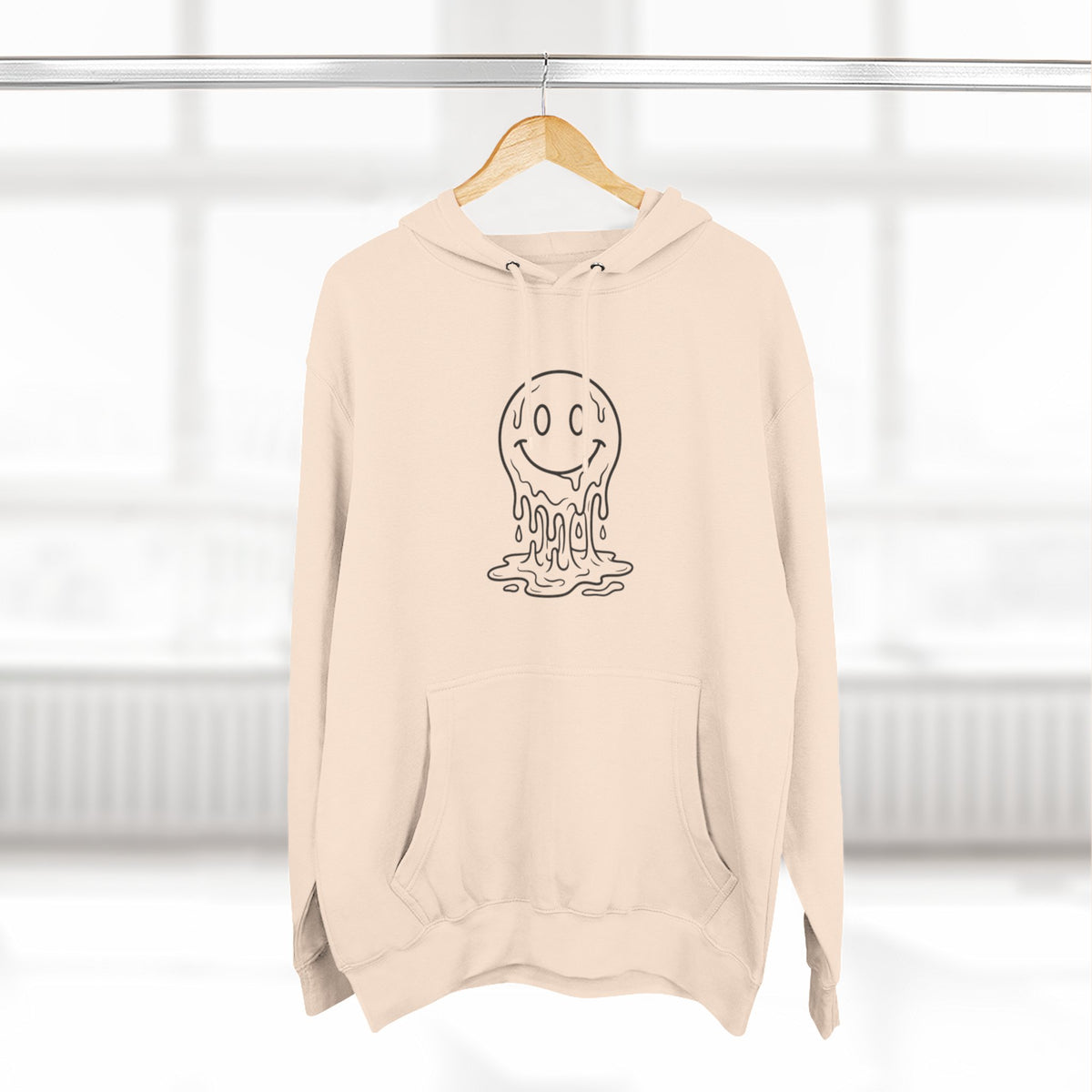 Melting Smile Hoodie — Gentle Soul Graphic Fleece Hoodie