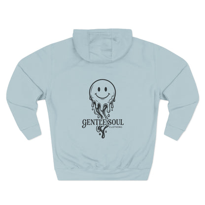 Melting Smile Hoodie — Gentle Soul Graphic Fleece Hoodie