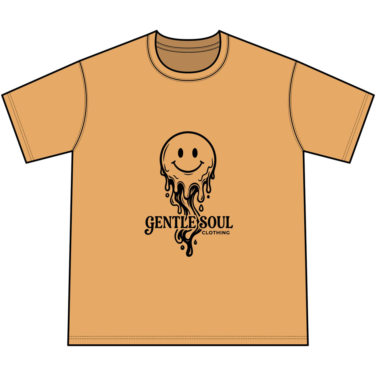 Vintage Dripping Smiley T-Shirt — Gentle Soul Graphic Tee