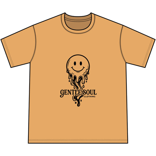 Vintage Dripping Smiley T-Shirt — Gentle Soul Graphic Tee