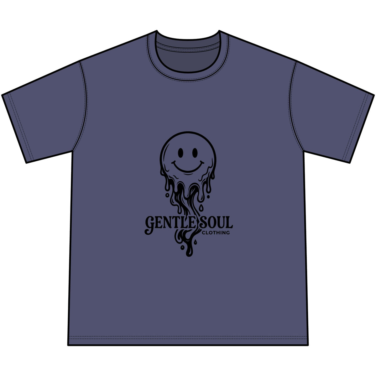 Vintage Dripping Smiley T-Shirt — Gentle Soul Graphic Tee
