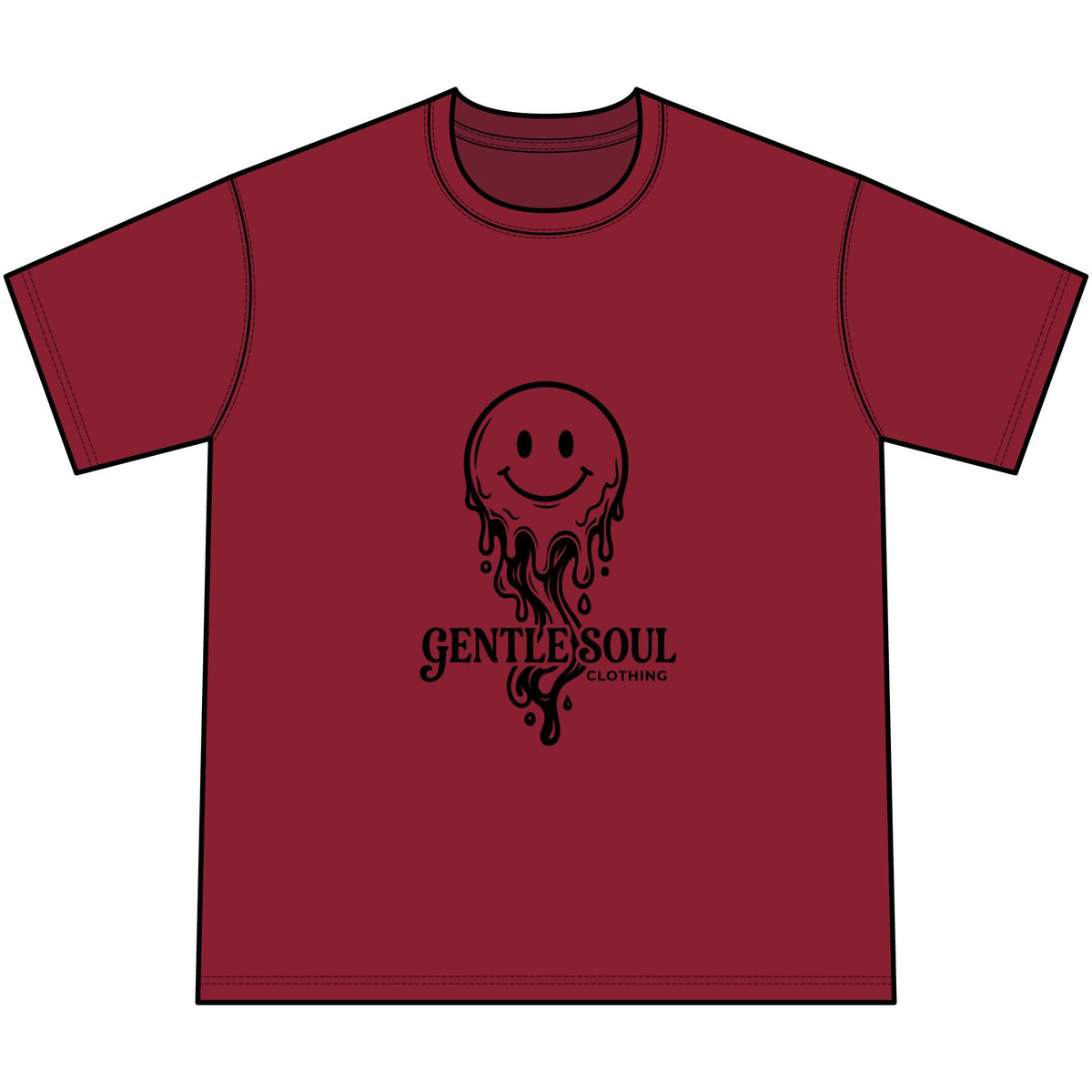 Vintage Dripping Smiley T-Shirt — Gentle Soul Graphic Tee
