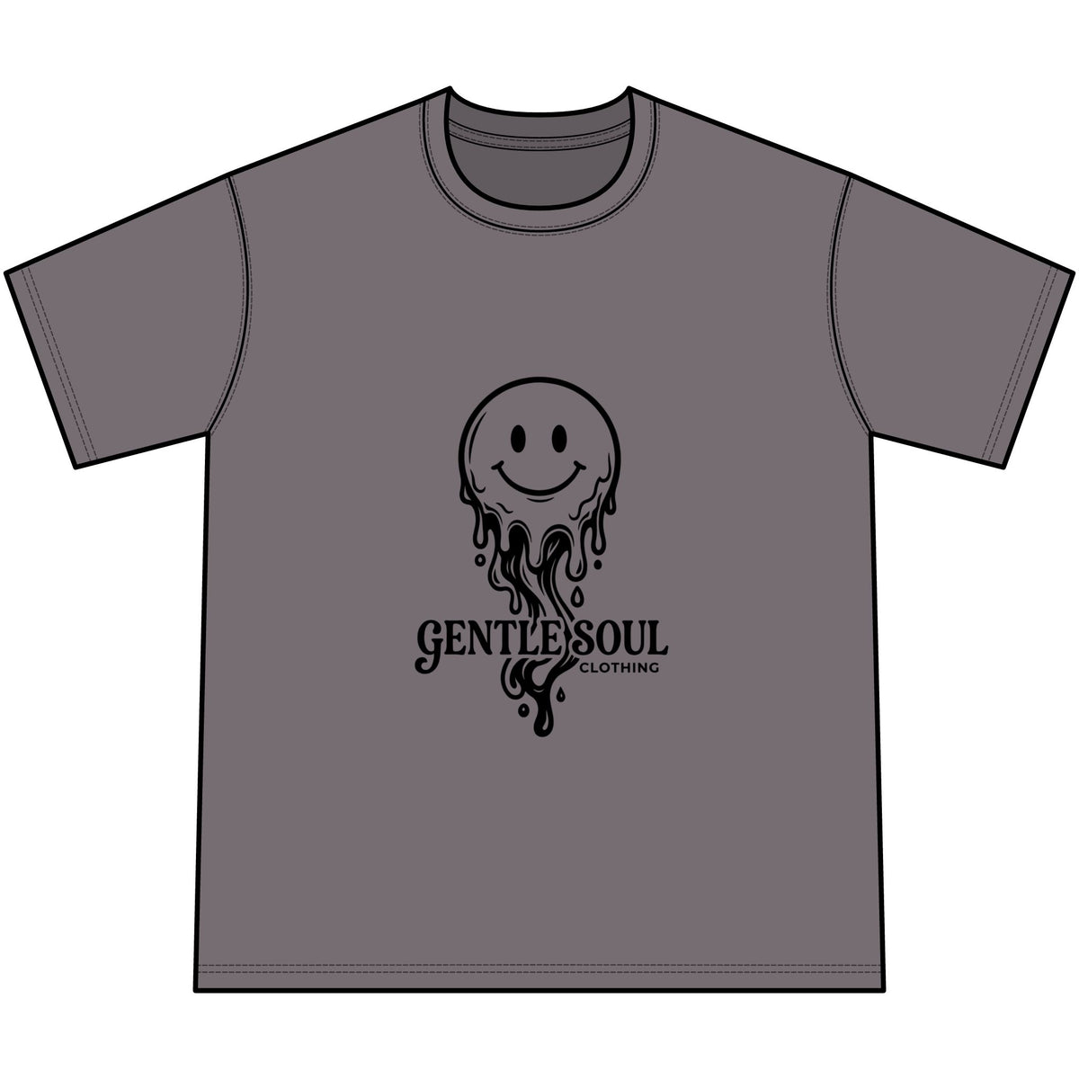 Vintage Dripping Smiley T-Shirt — Gentle Soul Graphic Tee