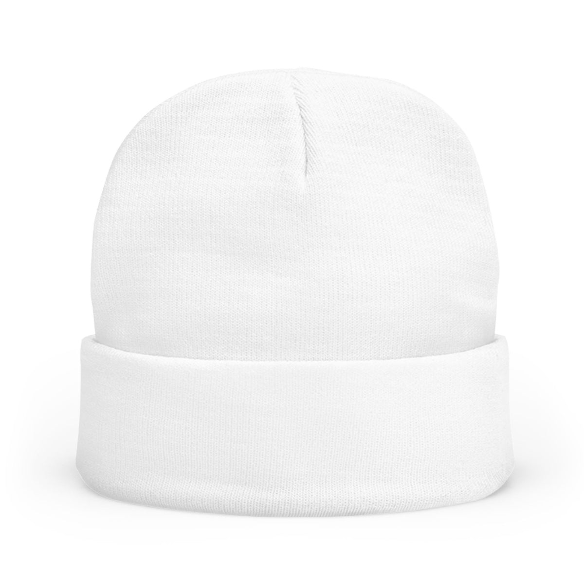 Embroidered Cross Knit Beanie