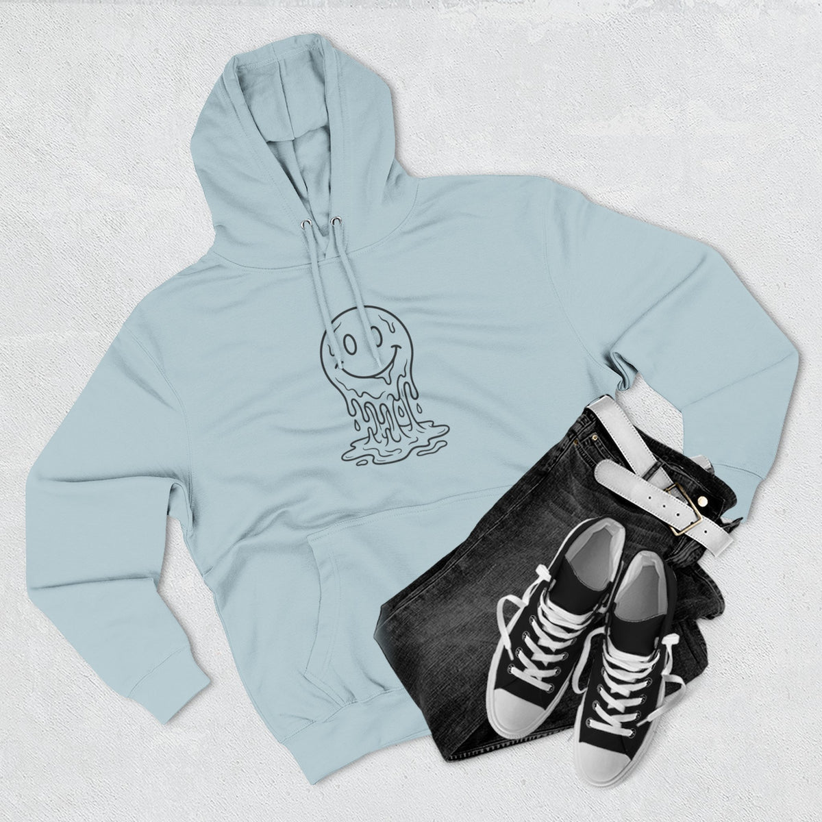 Melting Smile Hoodie — Gentle Soul Graphic Fleece Hoodie