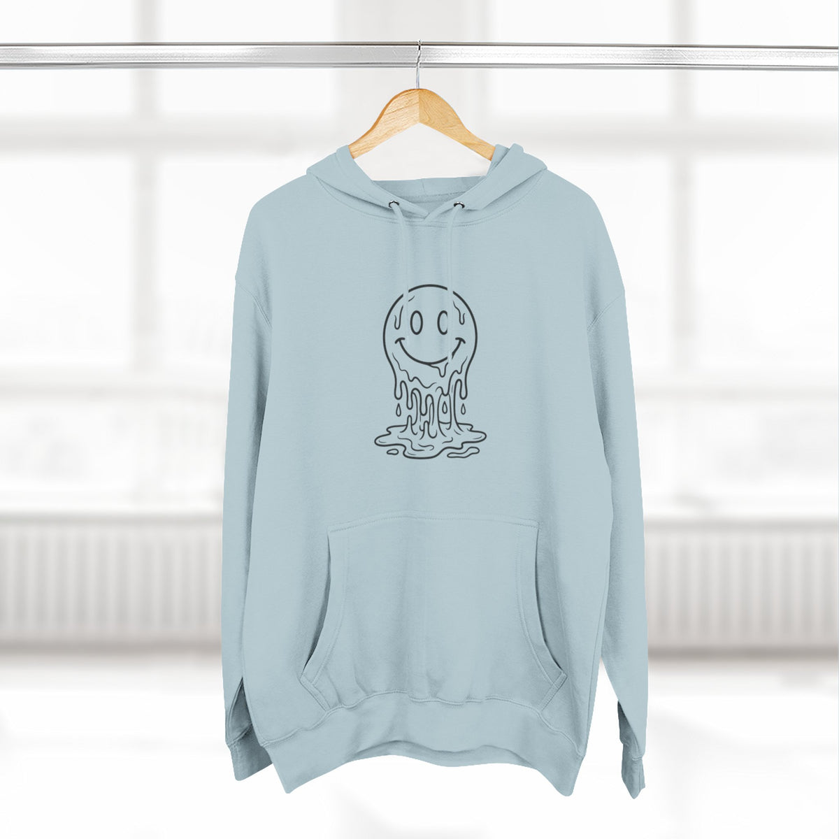 Melting Smile Hoodie — Gentle Soul Graphic Fleece Hoodie