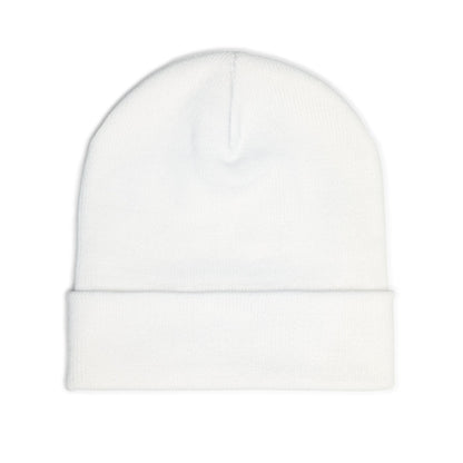 Embroidered Cross Knit Beanie