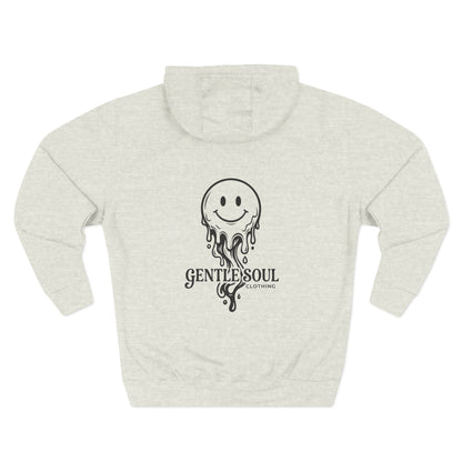 Melting Smile Hoodie — Gentle Soul Graphic Fleece Hoodie