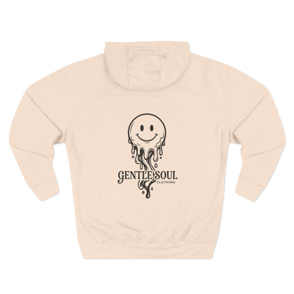 Melting Smile Hoodie — Gentle Soul Graphic Fleece Hoodie