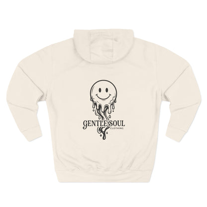 Melting Smile Hoodie — Gentle Soul Graphic Fleece Hoodie